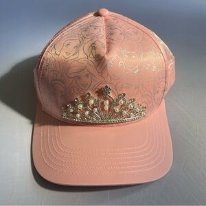 Disney Princess Pink Cap with Rhinestone Crown